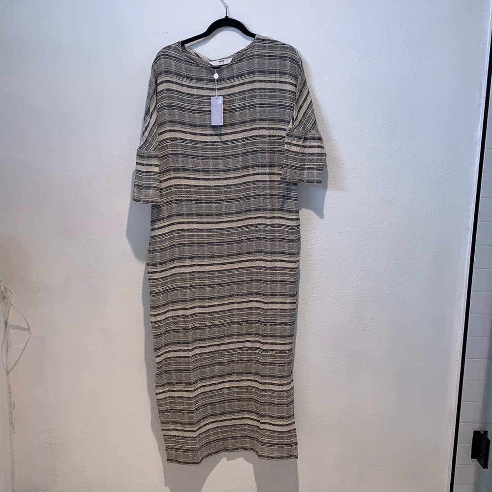 MIKOH STRIPED DRESS COVER UP CAFTAN SIZE  3